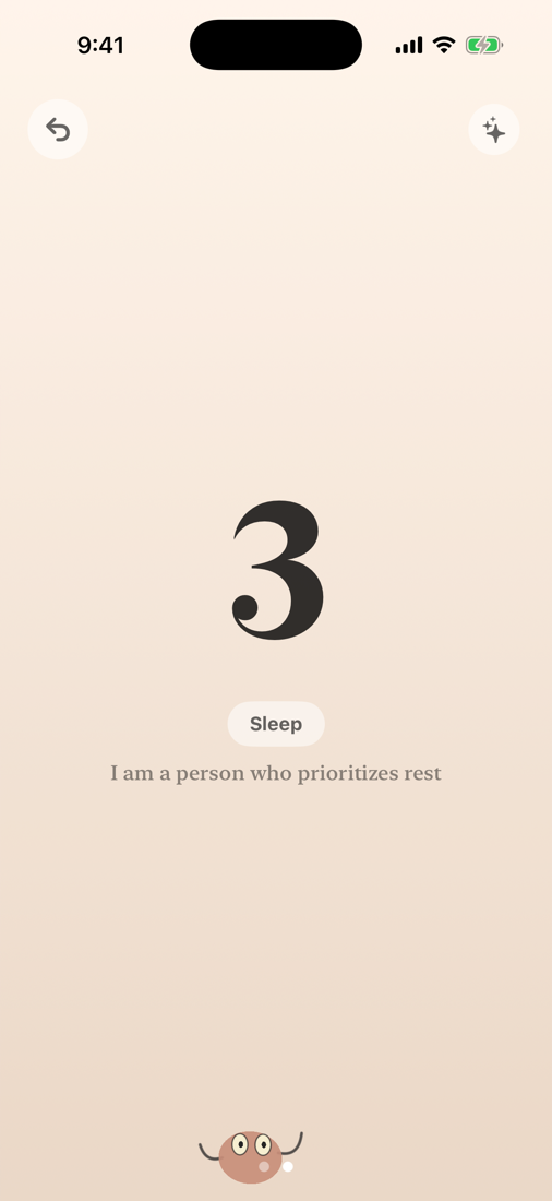 Pebble Jar jar screen showing a Sleep jar with three pebbles and Pete awake at the bottom